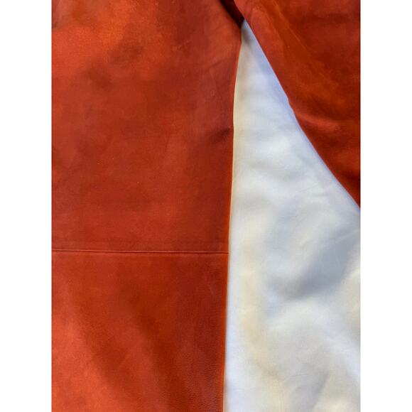 Vince Pants Size 6 Fall Culottes Suede Wide Leg Cropped in Brick Red Orange - Picture 9 of 16
